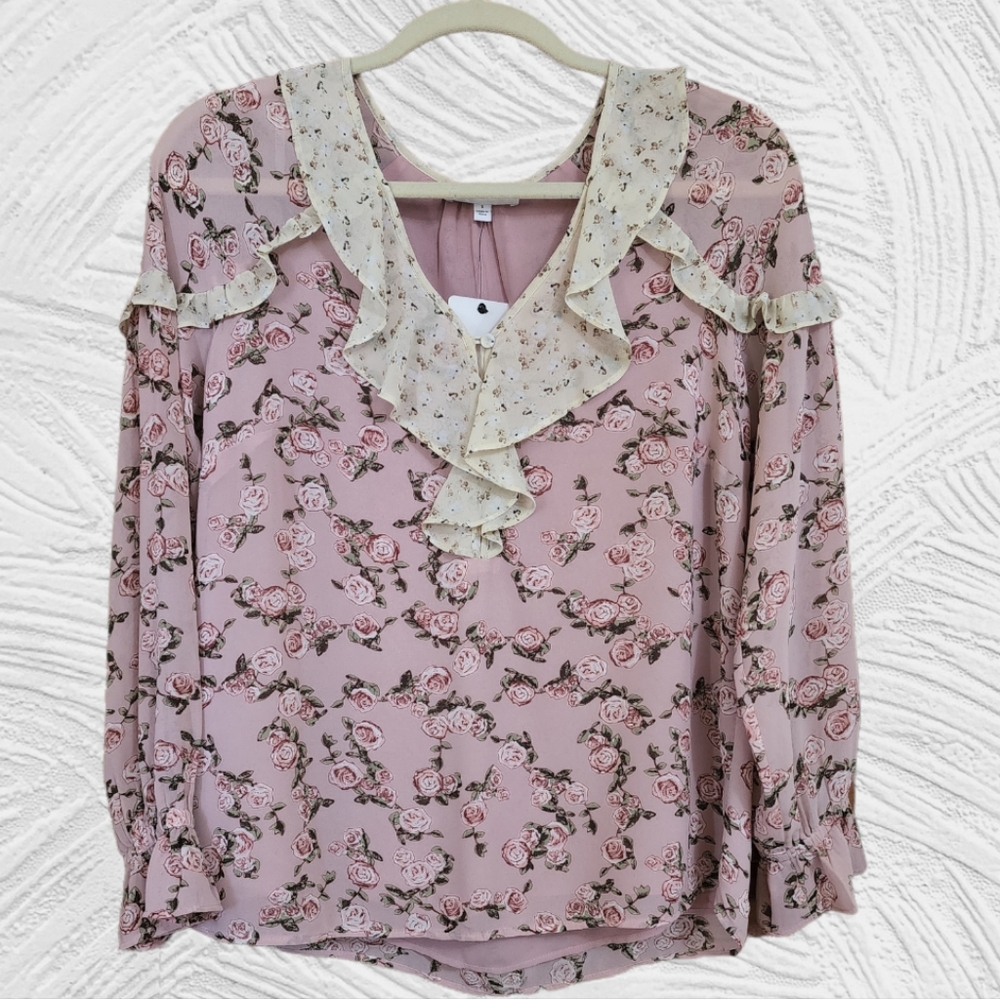 DR2 Floral Boho Ruffled Top